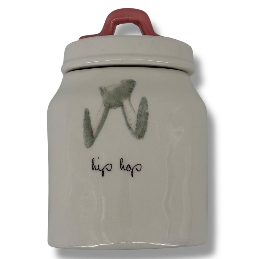 Rae Dunn Hip Hop Bunny Easter Canister Jar Artisan Collection by Magenta